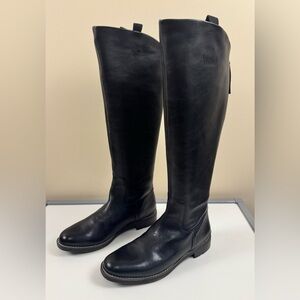 Franco Sarto Meyer Knee High Black Leather Boots